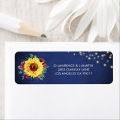 Étiquette Sunflower Bourgogne Rose Lumière Mariage de la mar (En situation)