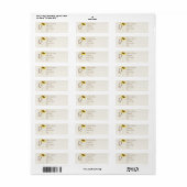 Étiquette Sunflower Et Stripes Collection Monogramme Adresse (Feuille entière)