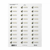 Étiquette Sunflower Jaune noir et blanc Aussie Chien Étiquet (Feuille entière)