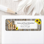 Étiquette Sunflower Pays et Western Adresse de retour Label (En situation)