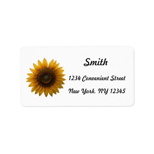 Étiquette Sunflower Return Address Label (Devant)