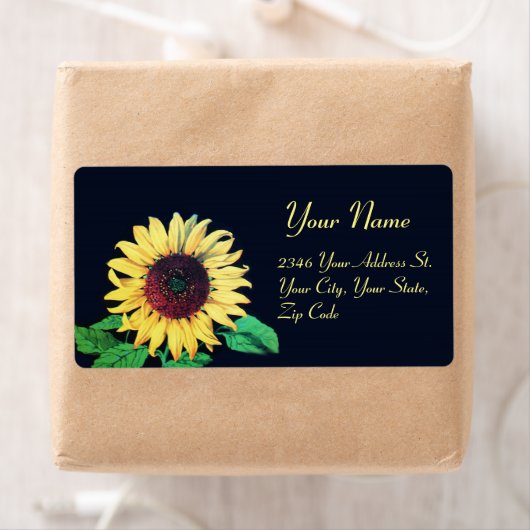 Étiquette SUNFLOWER Rustic Mariage Summer Party (En situation)