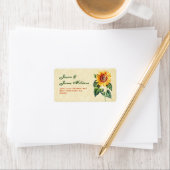 Étiquette Sunflower Vintage or (En situation)