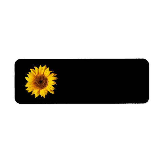 Étiquette Sunflower Yellow on Black (Devant)