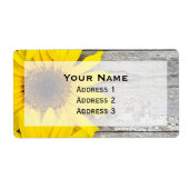 Étiquette Sunflowers on table (Devant)