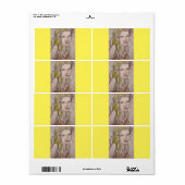 Étiquette Sunny Beach Girl (Feuille entière)