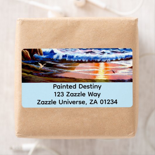 Étiquette Sunrise Beach (En situation)