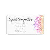 Étiquette Sunset Mandala Address Label (Devant)