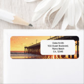 Étiquette Sunset Pier Pismo Beach Pier Californie (En situation)