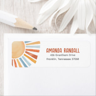 Étiquette Sunshine Genre Neutre Baby shower Adresse de retou