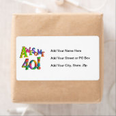 Étiquette Super 40 T-shirts et cadeaux d'anniversaire (En situation)