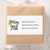 Étiquette Super 75 T-shirts et cadeaux d'anniversaire (En situation)