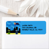 Étiquette Super Hero Boys Bithday Party (En situation)