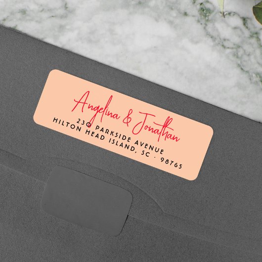 Étiquette Super Hippie Retro Calligraphie Adresse de retour