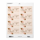 Étiquette Super Merci de cône de glace à crème glacée Carré  (Feuille entière)