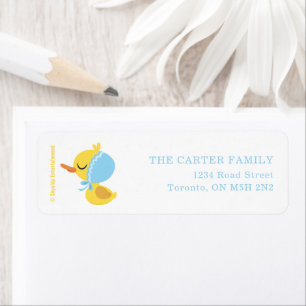 Étiquette Super simple 5 Baby shower Garçon Petit Canards