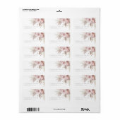 Étiquette Superbe Blush Floral Mariage Adresse de retour Lab (Feuille entière)
