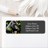 Étiquette Superbe Gorille Argent - Jungle King (En situation)