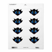 Étiquette Superhero Boy in WingShield (Feuille entière)