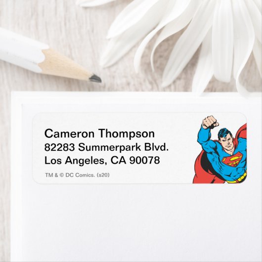 Étiquette Superman Left Fist Raised (En situation)