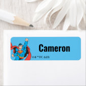 Étiquette Superman Poing droit élevé enfants (En situation)