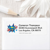 Étiquette Superman Stylized | Stars and Stripes Logo (En situation)