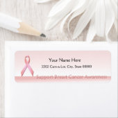 Étiquette Support Cancer du sein Sensibilisation Adresse de  (En situation)