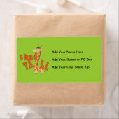 Étiquette Support de girafe grand (En situation)