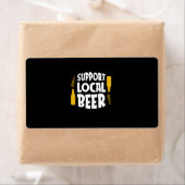 Étiquette Support de la bière locale (En situation)