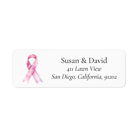 Étiquette Support et cause de la sensibilisation au ruban ro (Devant)