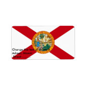 Étiquette sur mesure avec Drapeau de Floride, U.S. (Devant)