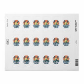 Étiquette Surf -Sunset Surf (Feuille entière)