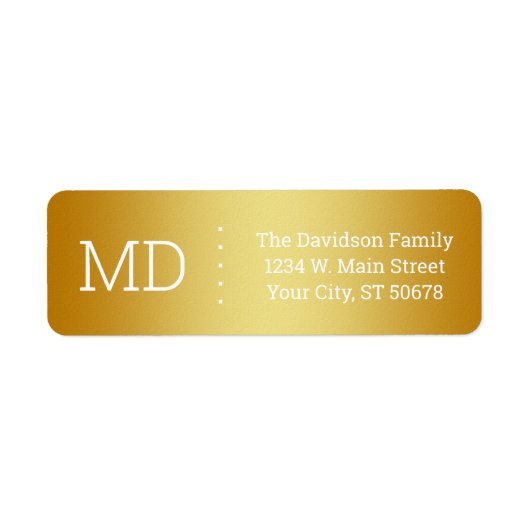 Étiquette Surface dorée Texture (Devant)