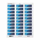 Étiquette Surface métallique bleue Abstraite (Feuille entière)