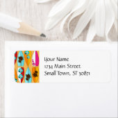 Étiquette Surfboards sur le thème de la promenade Summer Bea (En situation)