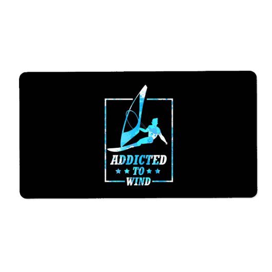 Étiquette Surfer Addicité Au Vent (Devant)