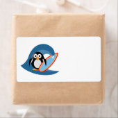 Étiquette Surfer de pingouin (En situation)