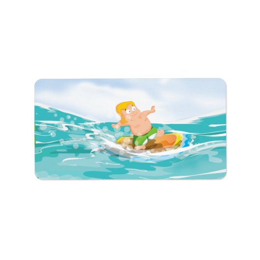 Étiquette Surfeur (Devant)