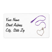 Étiquette Surpentine pourpre et chaîne cardiaque (Devant)