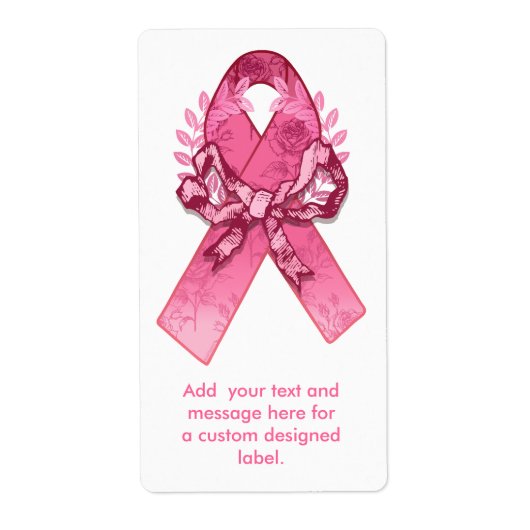 Étiquette Survivant rose au ruban (Devant)