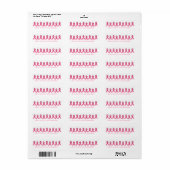 Étiquette Survivant rose au ruban (Feuille entière)