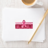 Étiquette Survivant rose au ruban (En situation)