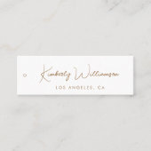 Étiquette Suspendue Blanche Script Signature Or Ch (Devant)