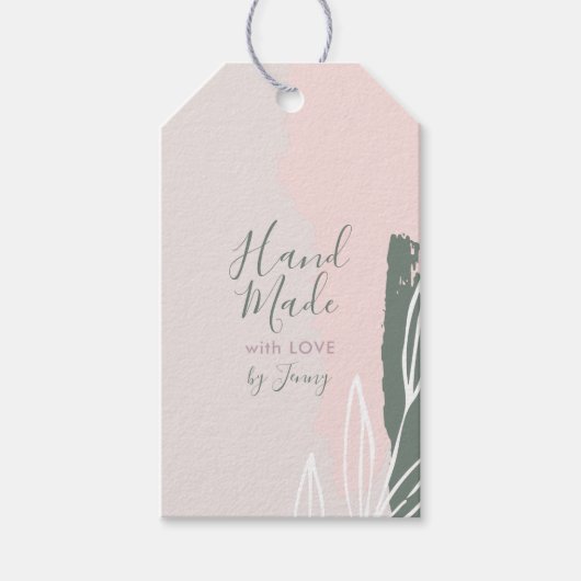 Étiquette suspendue de produit fait main abstrait  (Devant)