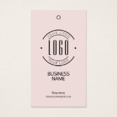 Étiquette suspendue de vêtements rose blush avec l (Devant)
