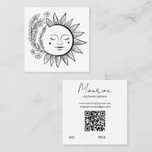 Étiquette suspendue personnalisée QR Code Sun Flor