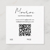 Étiquette suspendue personnalisée QR Code Sun Flor (Dos)