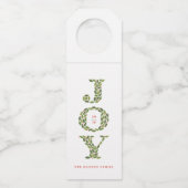 Étiquette Suspendue pour Bouteille aux Feuilles et (Devant)