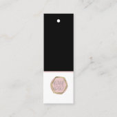 Étiquette Suspendue Rose Logo Taille Marque Vêteme (Devant)