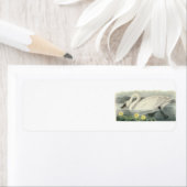 Étiquette Swan de toundra par Audubon (En situation)